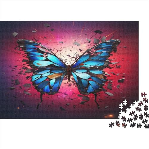 Bunter Schmetterling Puzzle 1000 Teile Schwer Puzzle Spielzeug Pädagogisches Spiel Impossible Herausforderung Spielzeug Für Erwachsene Und Kinder Ab 12 Jahren 1000pcs (75x50cm) von CCIZFMQ