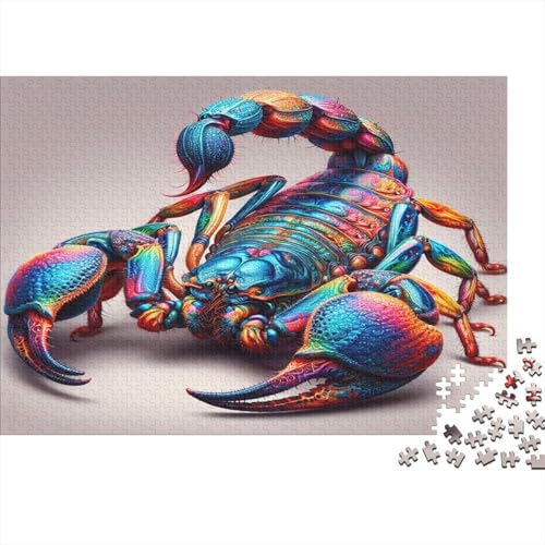 Bunter Skorpion Puzzle 1000-teilige Schwer Puzzle Spielzeug Lernspiel Impossible Herausforderungsspielzeug Für Erwachsene Kinder 1000pcs (75x50cm) von CCIZFMQ