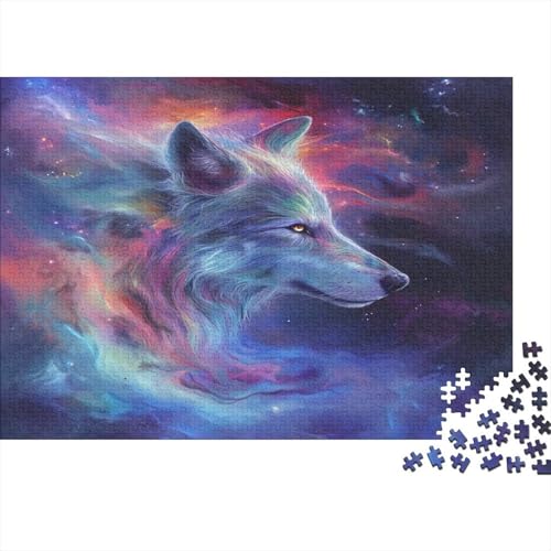 Bunter Wolf Puzzle 1000 Teile Schwer Puzzle Spielzeug Lernspiel Impossible Herausforderung Spielzeug Für Erwachsene Und Kinder Ab 14 Jahren 1000pcs (75x50cm) von CCIZFMQ