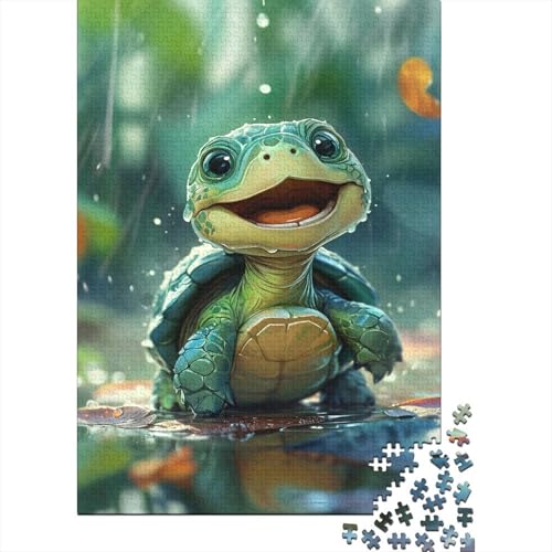 Cartoon Schildkröte Puzzles 1000 Teile Schwer Puzzle Spielzeug Pädagogisches Spiel Impossible Rainy Day Herausforderungsspielzeug Für Erwachsene Und Kinder Ab 14 Jahren 1000pcs (75x50cm) von CCIZFMQ