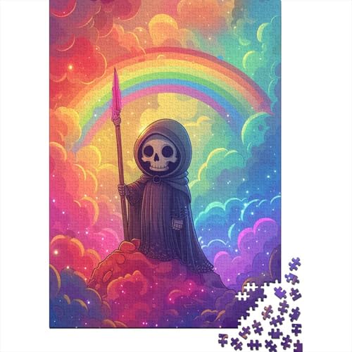 Cartoon Skelett Puzzle 1000-teilige Schwer Puzzle Spielzeug Lernspiel Impossible Rainbow Herausforderungsspielzeug Für Erwachsene Und Kinder Ab 14 Jahren 1000pcs (75x50cm) von CCIZFMQ