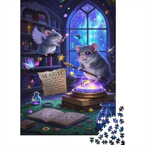 Chinchilla Puzzle 1000 Teile Schwer Puzzle Spielzeug Pädagogisches Spiel Impossible Magische Kastanienmaus Herausforderung Spielzeug Für Erwachsene Kinder 1000pcs (75x50cm) von CCIZFMQ