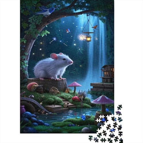 Chinchilla Puzzles 1000 Teile Schwer Puzzle Spielzeug Pädagogisches Spiel Impossible Nachtkastanienmus Herausforderung Spielzeug Für Erwachsene Und Kinder in Bewährter 1000pcs (75x50cm) von CCIZFMQ