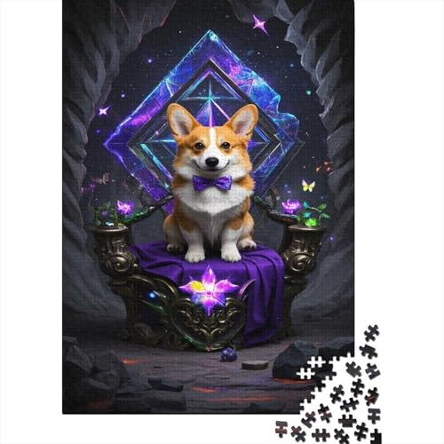 Corgi Puzzles 1000 Teile Schwer Puzzle Spielzeug Pädagogisches Spiel Impossible Der magische Thron Herausforderung Spielzeug Für Erwachsene Und Kinder Ab 14 Jahren 1000pcs (75x50cm) von CCIZFMQ