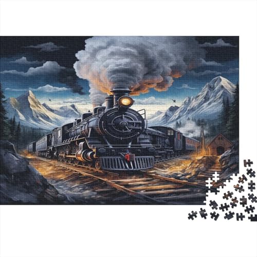Dampfzug in den Bergen Puzzles 1000 Teile Schwer Puzzle Spielzeug Lernspiel Impossible Herausforderungsspielzeug Für Erwachsene Und Kinder in Bewährter 1000pcs (75x50cm) von CCIZFMQ