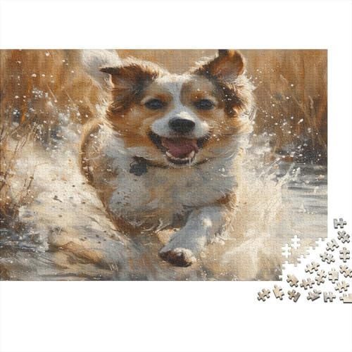 Der Border Collie Puzzles 1000 Teile Schwer Puzzle Spielzeug Pädagogisches Spiel Impossible Netter Hund Herausforderungsspielzeug Für Erwachsene Und Kinder Ab 12 Jahren 1000pcs (75x50cm) von CCIZFMQ