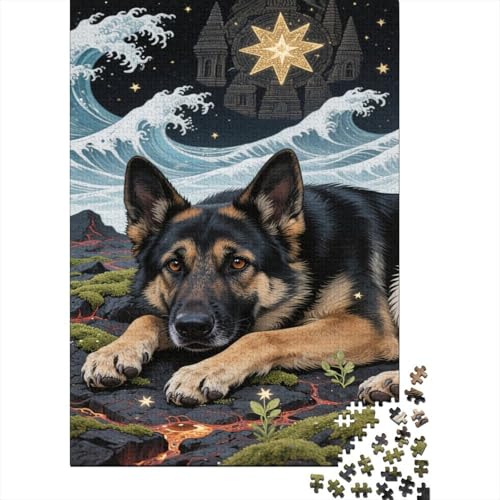 Deutscher Schäfer Puzzle 1000-teilige Schwer Puzzle Spielzeug Pädagogisches Spiel Impossible Ocean Festung Herausforderungsspielzeug Für Erwachsene Und Kinder in Bewährter 1000pcs (75x50cm) von CCIZFMQ