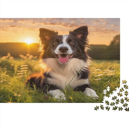 Deutscher Schäfers Puzzles 1000 Teile Schwer Puzzle Spielzeug Pädagogisches Spiel Impossible Sunset Grasland Herausforderungsspielzeug Für Erwachsene Und Kinder in Bewährter 1000pcs (75x50cm) von CCIZFMQ