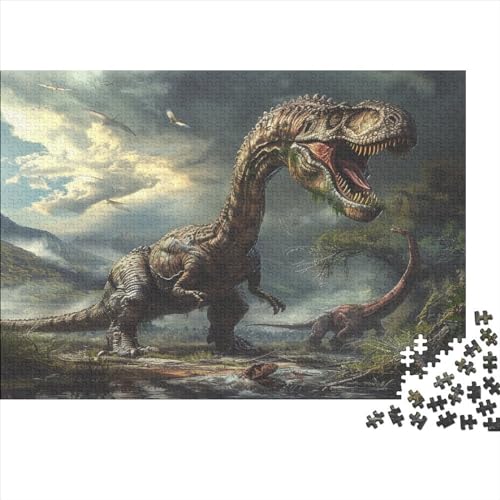 Dinosaurier Puzzles 1000 Teile Schwer Puzzle Spielzeug Pädagogisches Spiel Impossible Forest Herausforderungsspielzeug Für Erwachsene Kinder 1000pcs (75x50cm) von CCIZFMQ