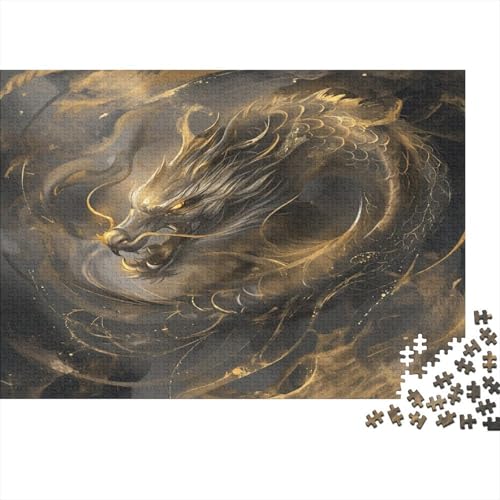 Drache Puzzle 1000-teilige Schwer Puzzle Spielzeug Lernspiel Impossible Cloud Mist Herausforderung Spielzeug Für Erwachsene Kinder 1000pcs (75x50cm) von CCIZFMQ
