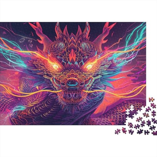 Drachen Puzzle 1000-teilige Schwer Puzzle Spielzeug Lernspiel Impossible Drachen Herausforderung Spielzeug Für Erwachsene Und Kinder Ab 12 Jahren 1000pcs (75x50cm) von CCIZFMQ