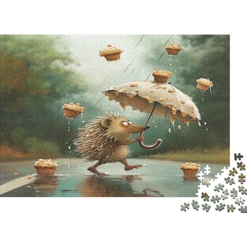 Dschungeltiere Puzzles 1000-teilige Schwer Puzzle Spielzeug Lernspiel Impossible Hedgehog Herausforderungsspielzeug Für Erwachsene Kinder 1000pcs (75x50cm) von CCIZFMQ