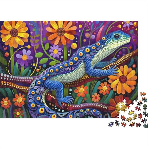 Echse Puzzles 1000 Teile Schwer Puzzle Spielzeug Pädagogisches Spiel Impossible Abstract Art Herausforderungsspielzeug Für Erwachsene Kinder 1000pcs (75x50cm) von CCIZFMQ