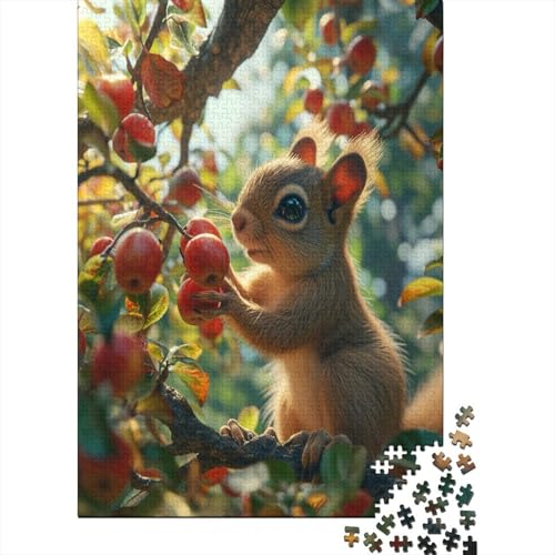 Eichhörnchen Puzzles 1000 Teile Schwer Puzzle Spielzeug Lernspiel Impossible Apple Tree Herausforderungsspielzeug Für Erwachsene Und Kinder Ab 14 Jahren 1000pcs (75x50cm) von CCIZFMQ