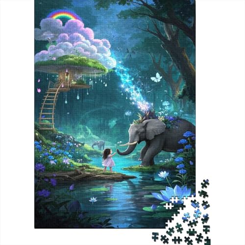 Elefant Puzzle 1000 Teile Schwer Puzzle Spielzeug Pädagogisches Spiel Impossible Magical Elefant Herausforderung Spielzeug Für Erwachsene Und Kinder Ab 14 Jahren 1000pcs (75x50cm) von CCIZFMQ