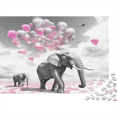 Elefant Puzzle 1000-teilige Schwer Puzzle Spielzeug Lernspiel Impossible Himmelsballons Herausforderung Spielzeug Für Erwachsene Und Kinder in Bewährter 1000pcs (75x50cm) von CCIZFMQ