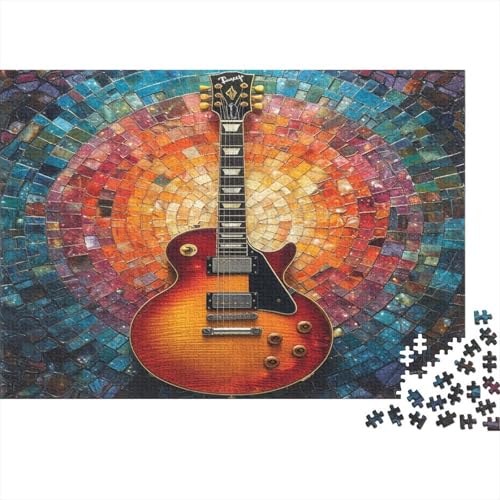 Elektrogitarre Puzzle 1000-teilige Schwer Puzzle Spielzeug Lernspiel Impossible Blindend Herausforderungsspielzeug Für Erwachsene Und Kinder Ab 12 Jahren 1000pcs (75x50cm) von CCIZFMQ