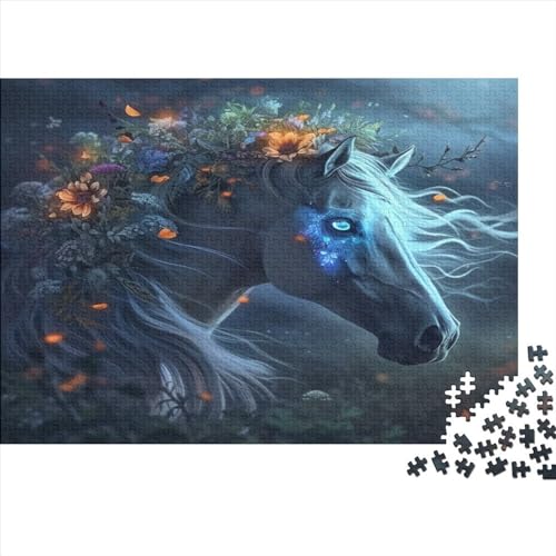Fantasiepferd Puzzles 1000 Teile Schwer Puzzle Spielzeug Pädagogisches Spiel Impossible Herausforderung Spielzeug Für Erwachsene Und Kinder in Bewährter 1000pcs (75x50cm) von CCIZFMQ