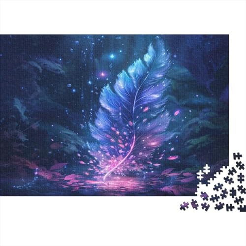 Feder Puzzles 1000-teilige Schwer Puzzle Spielzeug Lernspiel Impossible Magische Farbe Herausforderungsspielzeug Für Erwachsene Kinder 1000pcs (75x50cm) von CCIZFMQ