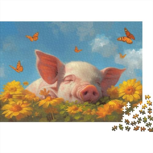 Ferkel Puzzles 1000 Teile Schwer Puzzle Spielzeug Pädagogisches Spiel Impossible Flower Cluster Herausforderungsspielzeug Für Erwachsene Kinder 1000pcs (75x50cm) von CCIZFMQ