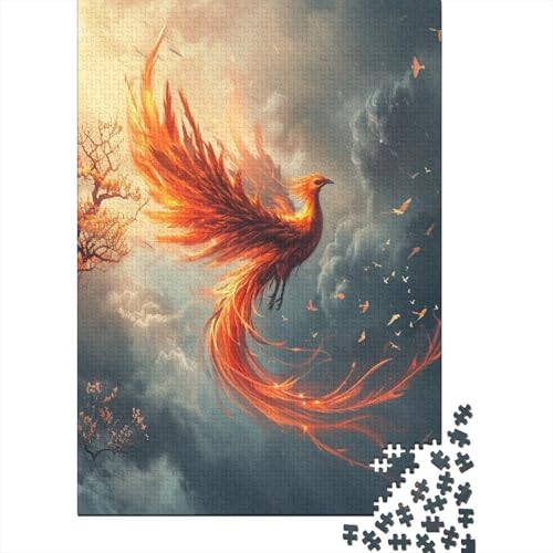 Feuer Phoenix Puzzles 1000 Teile Schwer Puzzle Spielzeug Lernspiel Impossible Fantasy Kunstwerke Herausforderung Spielzeug Für Erwachsene Kinder 1000pcs (75x50cm) von CCIZFMQ