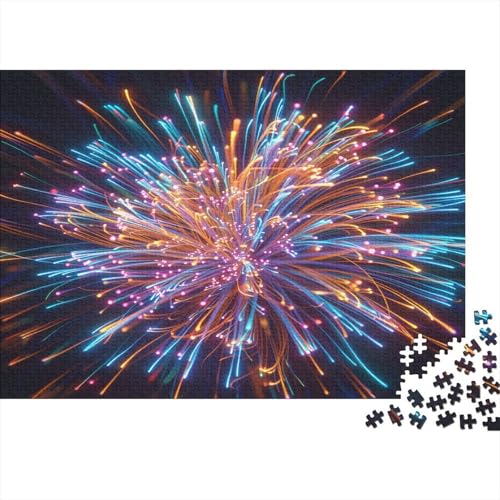 Feuerwerk Puzzles 1000 Teile Schwer Puzzle Spielzeug Lernspiel Impossible Wunderschöne Farben Herausforderungsspielzeug Für Erwachsene Und Kinder in Bewährter 1000pcs (75x50cm) von CCIZFMQ