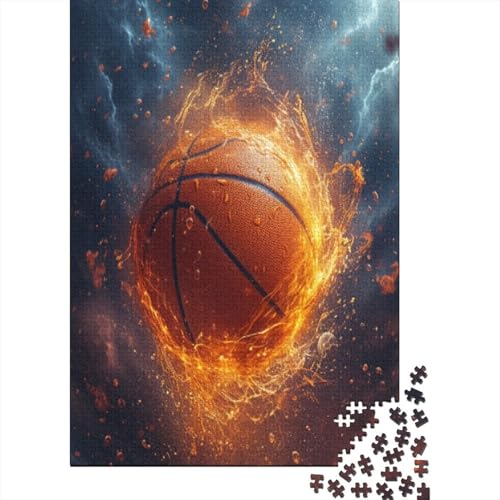 Flame Basketball Puzzle 1000 Teile Schwer Puzzle Spielzeug Lernspiel Impossible Herausforderung Spielzeug Für Erwachsene Und Kinder Ab 14 Jahren 1000pcs (75x50cm) von CCIZFMQ