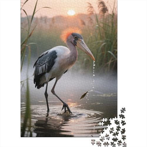 Flamingo Puzzle 1000-teilige Schwer Puzzle Spielzeug Lernspiel Impossible Sunset Wetland Herausforderung Spielzeug Für Erwachsene Und Kinder Ab 14 Jahren 1000pcs (75x50cm) von CCIZFMQ