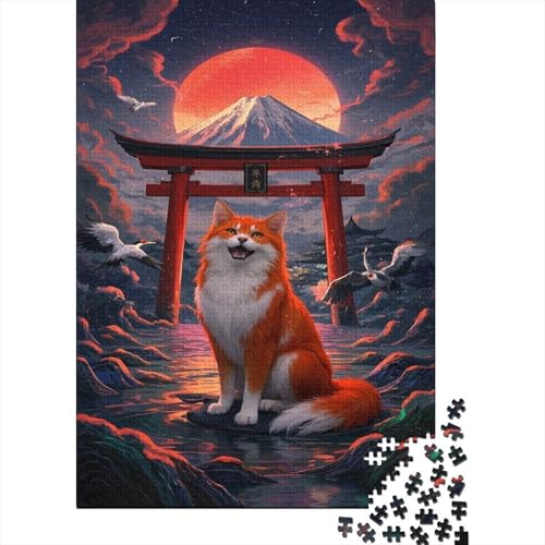 Fox Puzzle 1000 Teile Schwer Puzzle Spielzeug Pädagogisches Spiel Impossible Moon Berg Fuji Herausforderung Spielzeug Für Erwachsene Und Kinder Ab 12 Jahren 1000pcs (75x50cm) von CCIZFMQ