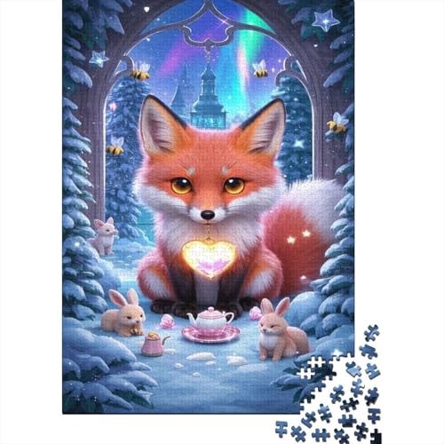 Fuchs Puzzle 1000-teilige Schwer Puzzle Spielzeug Lernspiel Impossible Cartoon Fuchs Herausforderungsspielzeug Für Erwachsene Und Kinder Ab 14 Jahren 1000pcs (75x50cm) von CCIZFMQ