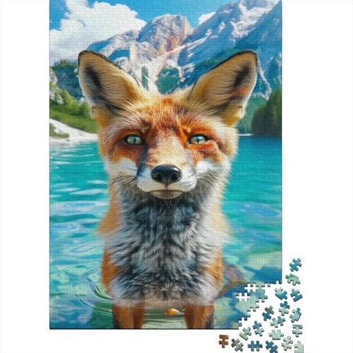Fuchs Puzzle 1000-teilige Schwer Puzzle Spielzeug Lernspiel Impossible Lakes Snow Mountain Herausforderungsspielzeug Für Erwachsene Und Kinder in Bewährter 1000pcs (75x50cm) von CCIZFMQ