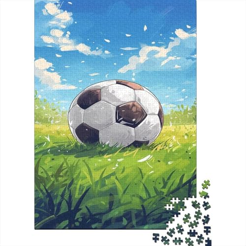 Fußball Puzzle 1000 Teile Schwer Puzzle Spielzeug Pädagogisches Spiel Impossible Grasland Blue Sky Herausforderungsspielzeug Für Erwachsene Und Kinder Ab 12 Jahren 1000pcs (75x50cm) von CCIZFMQ