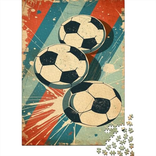 Fußball Puzzles 1000 Teile Schwer Puzzle Spielzeug Lernspiel Impossible Pop Art Herausforderung Spielzeug Für Erwachsene Kinder 1000pcs (75x50cm) von CCIZFMQ