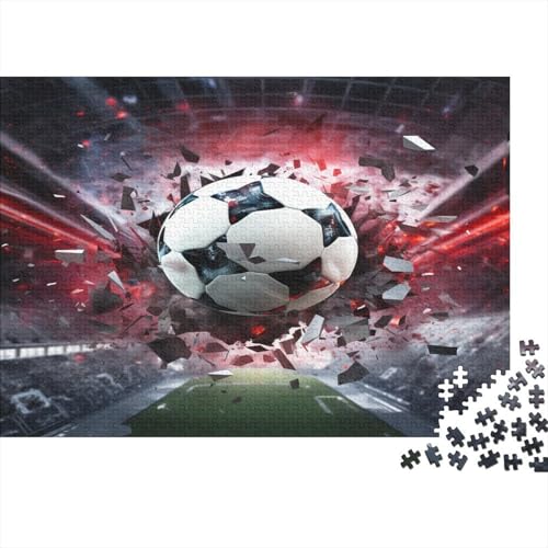 Fußball Puzzles 1000 Teile Schwer Puzzle Spielzeug Pädagogisches Spiel Impossible Broken Spezialeffekt Herausforderungsspielzeug Für Erwachsene Kinder 1000pcs (75x50cm) von CCIZFMQ