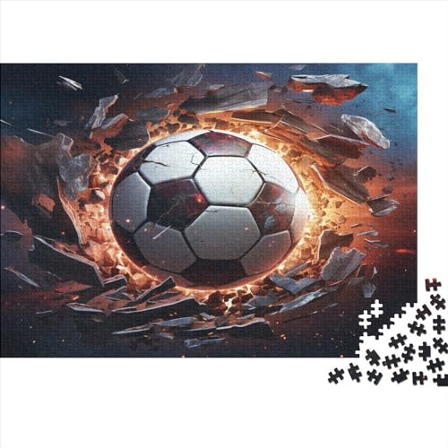 Fußball Puzzles 1000-teilige Schwer Puzzle Spielzeug Lernspiel Impossible Explosive Effect Herausforderungsspielzeug Für Erwachsene Kinder 1000pcs (75x50cm) von CCIZFMQ
