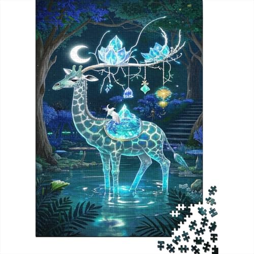 Giraffe Puzzles 1000 Teile Schwer Puzzle Spielzeug Pädagogisches Spiel Impossible Traumgiraffe Herausforderungsspielzeug Für Erwachsene Und Kinder in Bewährter 1000pcs (75x50cm) von CCIZFMQ