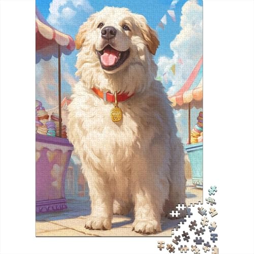 Golden Retriever Puzzle 1000 Teile Schwer Puzzle Spielzeug Lernspiel Impossible Amusement Park Herausforderung Spielzeug Für Erwachsene Kinder 1000pcs (75x50cm) von CCIZFMQ