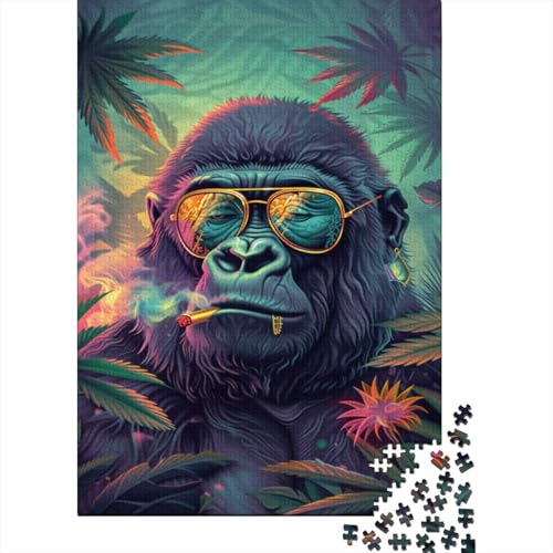 Gorilla Puzzle 1000-teilige Schwer Puzzle Spielzeug Lernspiel Impossible Vulkan Herausforderung Spielzeug Für Erwachsene Und Kinder Ab 14 Jahren 1000pcs (75x50cm) von CCIZFMQ