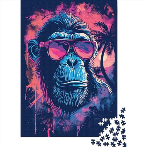 Gorilla Puzzles 1000 Teile Schwer Puzzle Spielzeug Pädagogisches Spiel Impossible Vulkan Herausforderungsspielzeug Für Erwachsene Kinder 1000pcs (75x50cm) von CCIZFMQ