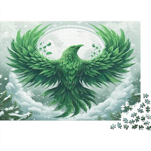 Grüner Vogel Puzzle 1000-teilige Schwer Puzzle Spielzeug Pädagogisches Spiel Impossible Snowfield Herausforderung Spielzeug Für Erwachsene Kinder 1000pcs (75x50cm) von CCIZFMQ