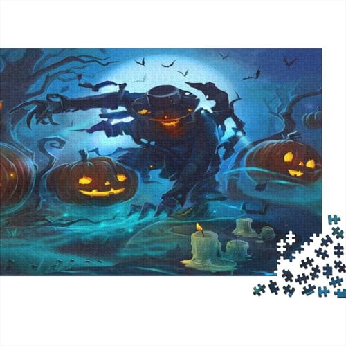 Halloween Monster Puzzle 1000 Teile Schwer Puzzle Spielzeug Pädagogisches Spiel Impossible Kürbis Laternen Herausforderung Spielzeug Für Erwachsene Kinder 1000pcs (75x50cm) von CCIZFMQ
