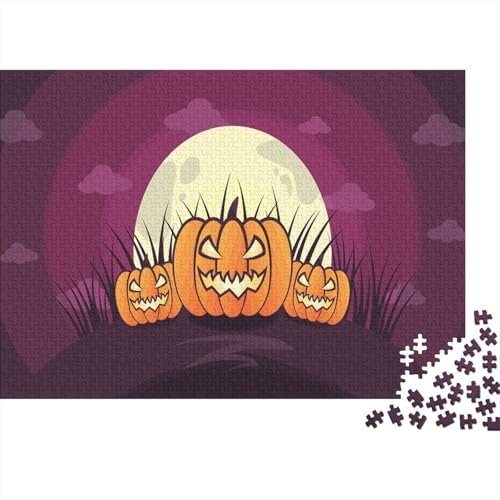 Halloween Nacht Puzzle 1000 Teile Schwer Puzzle Spielzeug Lernspiel Impossible Kürbis Laternen Herausforderung Spielzeug Für Erwachsene Und Kinder Ab 12 Jahren 1000pcs (75x50cm) von CCIZFMQ