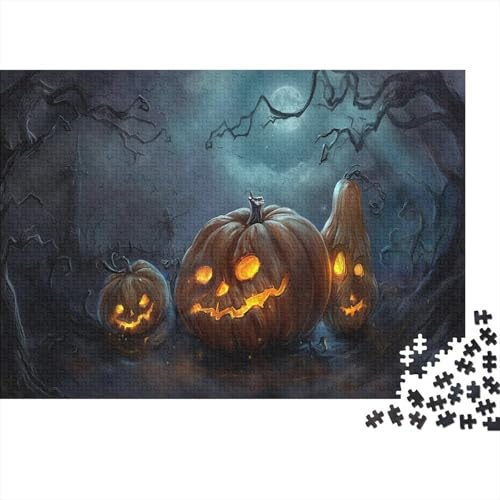 Halloween Nacht Puzzle 1000 Teile Schwer Puzzle Spielzeug Lernspiel Impossible Kürbis Laternen Herausforderung Spielzeug Für Erwachsene Und Kinder Ab 12 Jahren 1000pcs (75x50cm) von CCIZFMQ