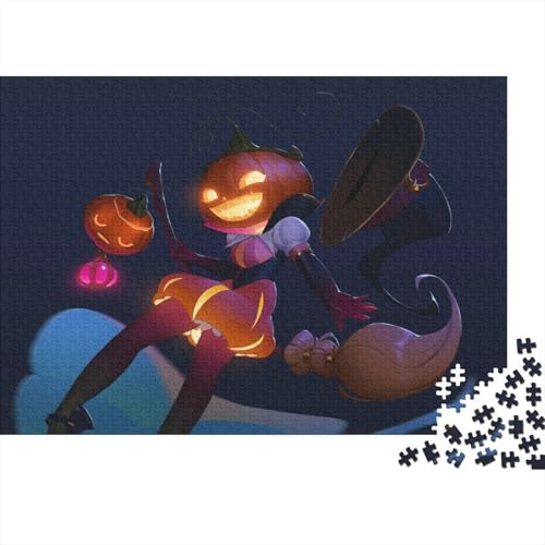 Halloween Puzzle 1000 Teile Schwer Puzzle Spielzeug Lernspiel Impossible Kürbis - Hexe mit Kopf Herausforderungsspielzeug Für Erwachsene Und Kinder Ab 14 Jahren 1000pcs (75x50cm) von CCIZFMQ