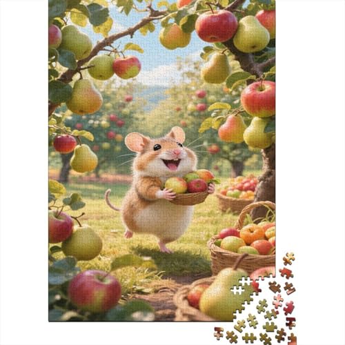 Hamster Puzzles 1000 Teile Schwer Puzzle Spielzeug Pädagogisches Spiel Impossible Obstgarten Herausforderungsspielzeug Für Erwachsene Und Kinder Ab 12 Jahren 1000pcs (75x50cm) von CCIZFMQ