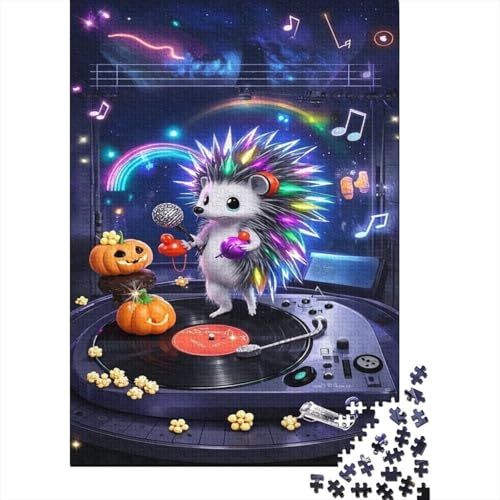 Igel Puzzle 1000 Teile Schwer Puzzle Spielzeug Pädagogisches Spiel Impossible Colorful Igel Herausforderungsspielzeug Für Erwachsene Kinder 1000pcs (75x50cm) von CCIZFMQ