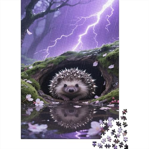 Igel Puzzles 1000 Teile Schwer Puzzle Spielzeug Lernspiel Impossible Blitzhöhle Herausforderungsspielzeug Für Erwachsene Und Kinder in Bewährter 1000pcs (75x50cm) von CCIZFMQ