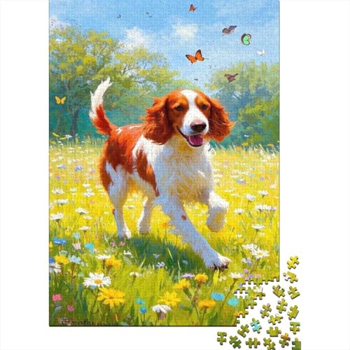 Irischer Setter Puzzles 1000 Teile Schwer Puzzle Spielzeug Lernspiel Impossible Cute Dog Herausforderung Spielzeug Für Erwachsene Und Kinder Ab 12 Jahren 1000pcs (75x50cm) von CCIZFMQ