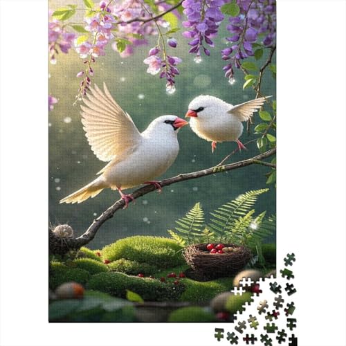 Java Sparrow Puzzle 1000 Teile Schwer Puzzle Spielzeug Lernspiel Impossible Dschungelvogel Herausforderungsspielzeug Für Erwachsene Und Kinder in Bewährter 1000pcs (75x50cm) von CCIZFMQ