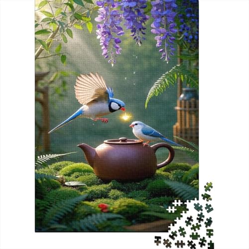Java Sparrow Puzzle 1000 Teile Schwer Puzzle Spielzeug Pädagogisches Spiel Impossible Dschungelvogel Herausforderungsspielzeug Für Erwachsene Und Kinder in Bewährter 1000pcs (75x50cm) von CCIZFMQ